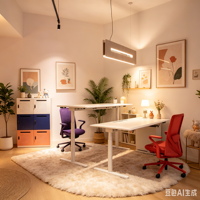 Bureau électrique réglable en hauteur à levage rapide, double moteur, pour télétravail, mobilier de bureau, bureau d'ordinateur, table élévatrice intelligente CE
