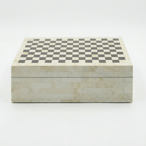 MDF bone inlay storage box Luxury resin storage box Customized jewelry storage box Bone inlay box for storage - Product Image 1