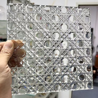 Briques de verre rectangulaires transparentes en cristal coloré pour cloisons de salle de bain, colonnes décoratives intérieures et extérieures