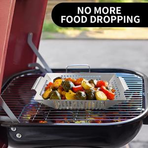 Cesta para Asar Verduras de Acero Inoxidable, Accesorios para Parrilla, para Asar al Aire Libre y en la Cocina, Universal para Barbacoa - Product Image 5
