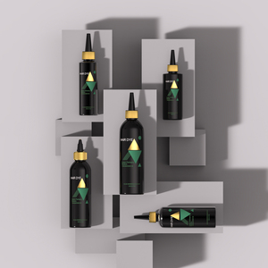 Flacone di imballaggio dell'applicatore di olio per capelli in plastica verde trasparente vuoto con tappo di erogazione a spirale - Product Image 6