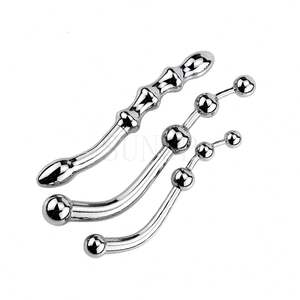 Boîte personnalisée gratuite-Femme Lady perles anales hommes masseur de <span class=keywords><strong>prostate</strong></span> métal Double tête deux extrémités perles anales godemichet Anal - Product Image 4