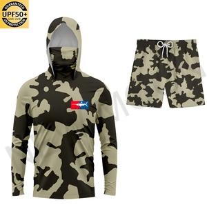 Mens Quick Dry Camo Fishing Hoodie Custom UPF50+ AntiUV Long Sleeve Shirt Outdoor Gear - Product Image 6