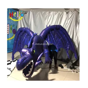 Giant Purple Inflatable Flying Dragon Inflatable Cartoon Animal For Sale