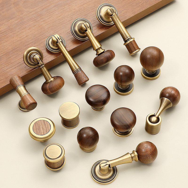 Beech Wood Walnut Drawer Pulls Knobs Cupboard Handles/ Drawer - Etsy