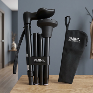 Bastone da Passeggio Ergonomico in Alluminio (Mano Destra) con Impugnatura Morbida in Gomma e Punta per Tutti i Terreni per Anziani KMINA - Product Image 3
