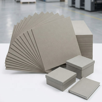 Lámina de Cartón Gris de 1 mm, 1,5 mm y 2 mm de Grosor para Caja de Té, Caja de Chocolate, Inserto de Embalaje Rígido, Corte Personalizado, Reciclable