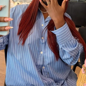 Women's Striped 2 Piece Set - Long Sleeve Button <b>Down</b> Shirt & Wide Leg <b>Pants</b> Fashion - Product Image 3