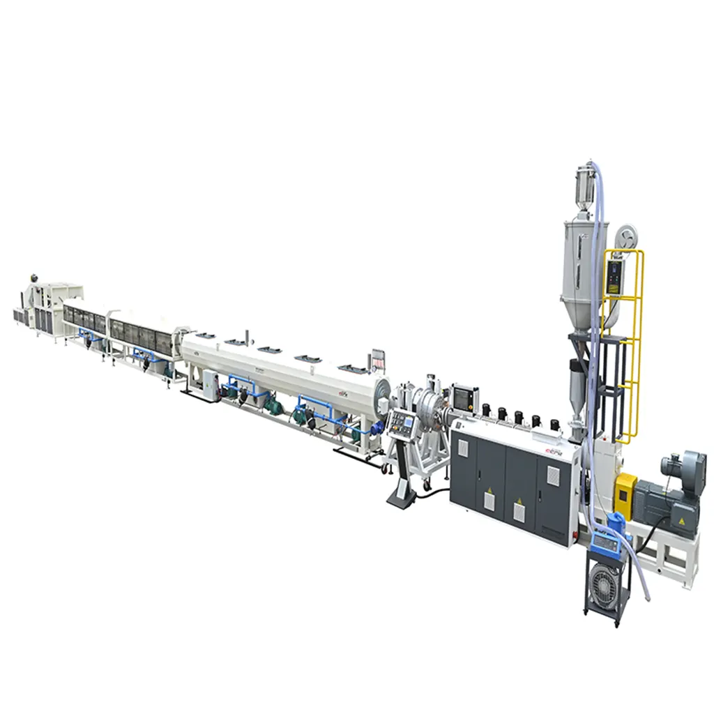 HDPE su gaz kaynağı yüksek basınçlı boru ekstrüzyon makinesi üretim hattı