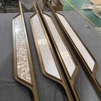 Nouvelle poignée de porte moderne minimaliste de luxe de style chinois avec incrustations de coquillages naturels pour salles de banquet, portes à double battant