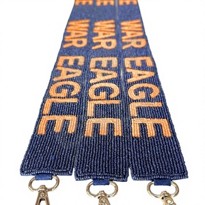 CRYSTAL CRAFT Eagle Beaded Strap Model 4476 Vintage Eco-friendly Handbag <b>Accessory</b> with Custom Debossed Text and Hook - Product Image 1