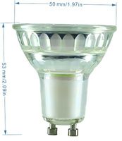 Douille en verre GU10 5W 7W AC220-265V pour spots, projecteurs, rails lumineux, appliques murales, non dimmable pour plafonniers