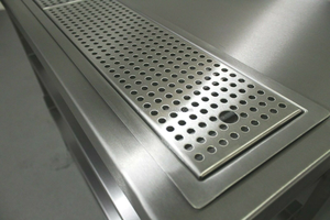 Mesa de Servicio de Bebidas de 4 Niveles con Tabla de Drenaje y Enjuagador de Vasos, Mostrador Comercial para Bebidas para Cafetería o Bar de Té con Leche - Product Image 5