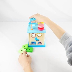 Jouet éducatif en bois pour enfants, boîte de tri de formes, vente chaude, jouet en bois 4 en 1, blocs cognitifs en bois pour la reconnaissance des formes - Product Image 5