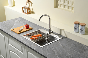 Éviers de cuisine haut de gamme en acier inoxydable 304, évier de cuisine simple fait main de luxe, évier de cuisine moderne - Product Image 2