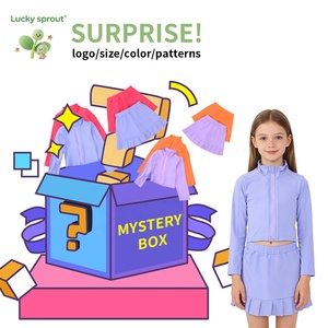 Girls Yoga Set New Arrival Surprise Box New Design Long Sleeve 1/2 Zip Pullover with Pockets Pleated <strong>Skirt</strong> Built in Shorts - Product Image 1