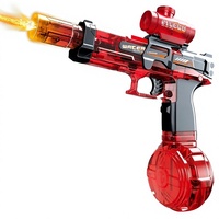 Pistolet à eau électrique, jouet d'été pour la plage, les sports de plein air, les fêtes, pistolet à eau électrique miniature puissant en plastique vert transparent, léger