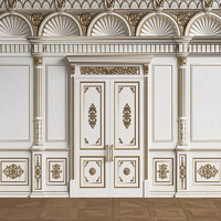 Papier peint mural rectangulaire en velours satiné baroque vintage à texture 3D, impression par transfert thermique, salon, villa, papier peint personnalisé