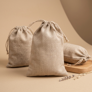 Sacs à cordon de luxe avec logo personnalisé, emballage en tissu haut de gamme pour produits de vente au détail - Product Image 1