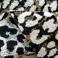 Tissu Jacquard Léopard de Luxe en Fil Teint, Respirant, Résistant aux Déchirures, pour Revêtement de Canapé, Grammage Lourd