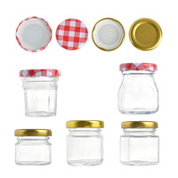 Frasco de Vidrio con Tapa Hermética, Mini Frasco de Vidrio Transparente para Guardar Nido de Pájaro, Miel, Mermelada, Pudín, Encurtidos