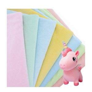 58 <span class=keywords><strong>couleur</strong></span> unie 100% polyester matériau du jouet tissu en fourrure douce - Product Image 1