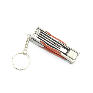 EDC — Mini porte-clé <span class=keywords><strong>multi</strong></span>-fonction en acier inoxydable, pince à outils en bois, manche en bois - Product Image 6
