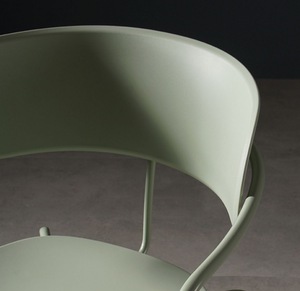 <span class=keywords><strong>Fauteuil</strong></span> moderne en plastique vert <span class=keywords><strong>sauge</strong></span> avec structure métallique tubulaire pour café - Product Image 5