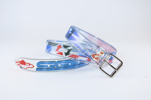 Thắt lưng trong suốt thời trang nam với khóa hợp kim kim loại cổ điển, in PVC - Product Image 2