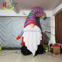 Nain gonflable de gnome de décoration extérieure de Noël avec chapeau