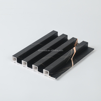 Panel de Revestimiento de Pared Interior Moderno, Ecológico, de WPC, Geométrico, 3D, Acanalado, Impermeable, Insonorizante e Ignífugo