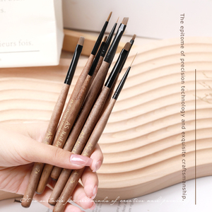 Pinceau à ongles en bois de 9 tailles, pinceau à liner pour ongles, pinceau à motifs rayés, pinceau à peinture, pinceau à gel UV acrylique, stylo à dessin et à sculpture - Product Image 4