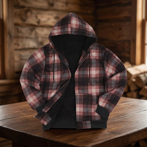 Veste à capuche unisexe en fausse fourrure et flanelle, manteau chaud d'automne, fermeture éclair unie, doublure polaire Sherpa, 100% coton, streetwear décontracté - Product Image 4