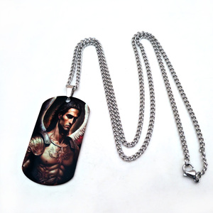 Archange <span class=keywords><strong>Uriel</strong></span> Saint Symbolisme Épée Flamboyante Mythologie Sceau Amulette Talisman Sigil of Angélique Collier Pendentif En Acier Inoxydable - Product Image 5