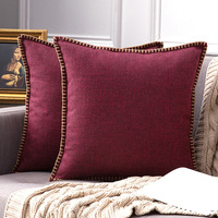 Fabricant personnalisé style simple décoration de la maison40x40 50x50 housse de coussin 45x45 luxe géométrique lin jeter taie d'oreiller