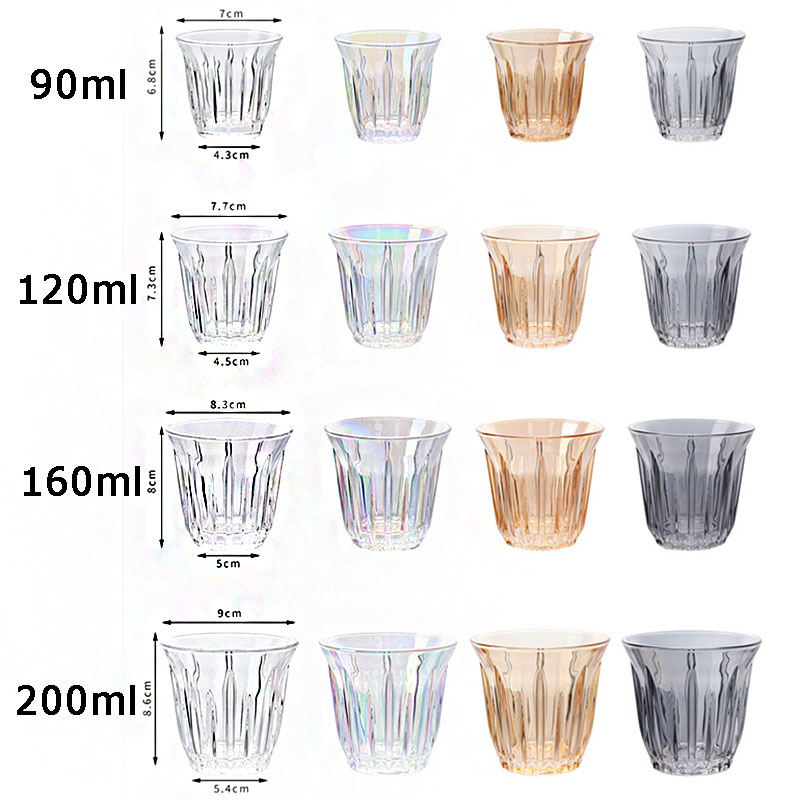 160ml Heat Resistant Tinted Glass Water Cup - Perfect for Parties