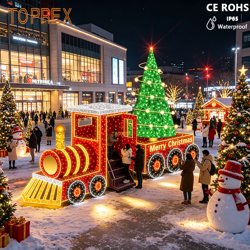 Multicolor Christmas Train