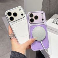 Étui de protection magnétique pour téléphone portable avec grande fenêtre de visualisation et motif litchi, pour iPhone 18 17 16 15 14 13 12 11 Pro Max