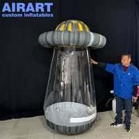 Modèles de soucoupes volantes gonflables de 2 m de haut pour la décoration de scène d'activités, ballons gonflables géants de soucoupes volantes pour la publicité