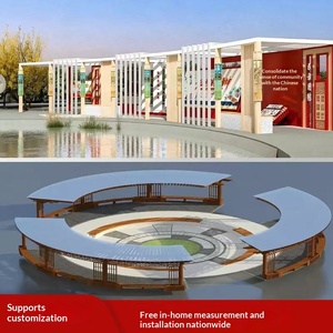 Pavillons paysagers personnalisables sur mesure, couloirs culturels de campus, parcs carrés, gazebos de forme irrégulière en acier inoxydable - Product Image 1