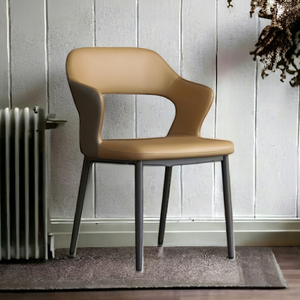 Chaise de café confortable en bois massif avec coussin en tissu bouclé pour salle à manger, café, hôtel, salon - Product Image 1