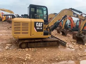 Penggali mini ulat Jepang tangan kedua cat305.5e 5,5ton ekskavator mini kucing bekas mesin pemindah Bumi kucing 305 306 307.5