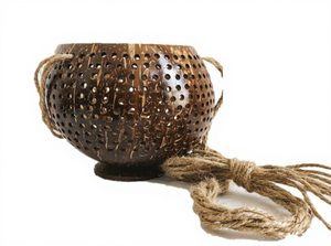 Top Seller 2026 Handmade Natural Coconut Shell Tea Light Holder Eco-Friendly Durable Laser Engraving <b>Cheap</b> Price Eco2go Vietnam - Product Image 5