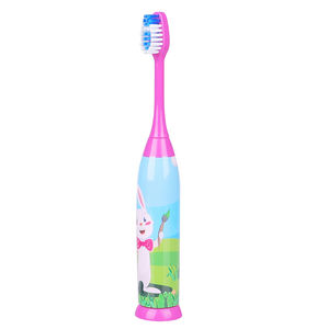 <span class=keywords><strong>Brosse</strong></span> à dents électrique, 1 pièce, décoration de dessins animés, <span class=keywords><strong>brosse</strong></span> Slim, niveau IPX7, tête interchangeable, poils polies souples, à piles pour enfants - Product Image 4