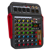 Console de mixage stéréo professionnelle COKYIS MG06CX en métal, 6 canaux, avec delay intégré, alimentation fantôme 48V, BT/USB/MP3, studio, DJ, live