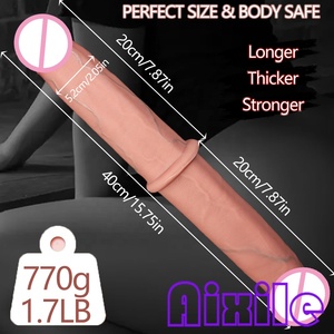 Dildo de Doble <span class=keywords><strong>Extremo</strong></span> de Silicona Suave y Flexible, Dildos Largos Realistas con Venas, Juguetes Sexuales para Adultos para Parejas <span class=keywords><strong>Lesbianas</strong></span> y Gay - Product Image 6