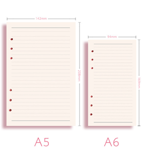 Wholesale A5 A6 <strong>Notebook</strong> Inner Paper 6 Rings Loose Leaf Paper Refill Journal <strong>Notebook</strong> <strong>Diary</strong> Filler Inserts Paper <strong>Notebook</strong> - Product Image 1
