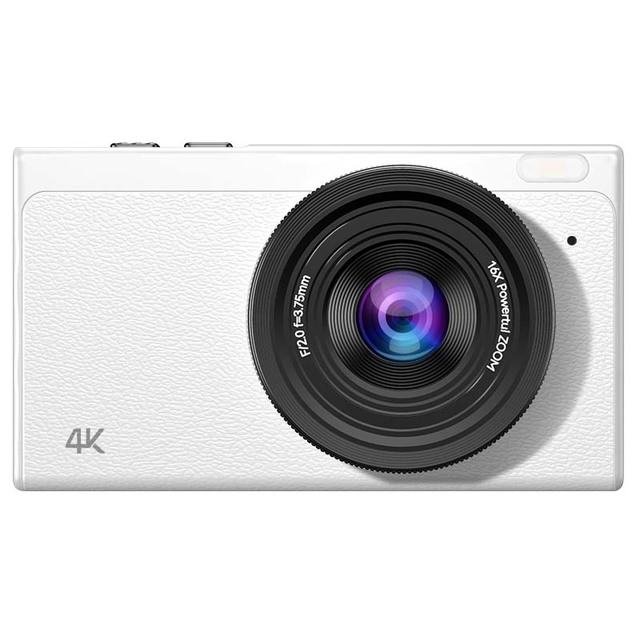 BENJIE 2.4inch 4K 64MP Black Retro Style CMOS Sensor SD Card Cheap Vlog Selfie Camera with 16x Digital Zoom and Stabilized