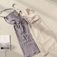 Chine Fournisseur Coton Cuisine Personnalisée Logo Personnalisé Tablier Ensemble