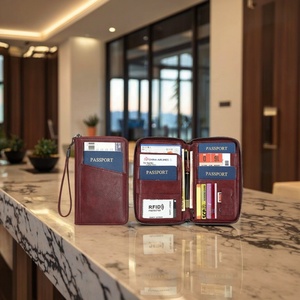 All Seasons Portable Minimalist 7 Inch Multi-Function PU Leather Wallet Credit Card Passport ID Card Handbag Holder for Families - Product Image 5
